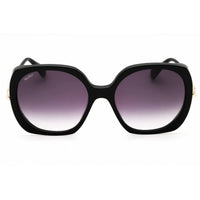 Max Mara Women's Sunglasses - Shiny Black/Gold Acetate Oversized Frame | MM0079 01B ,