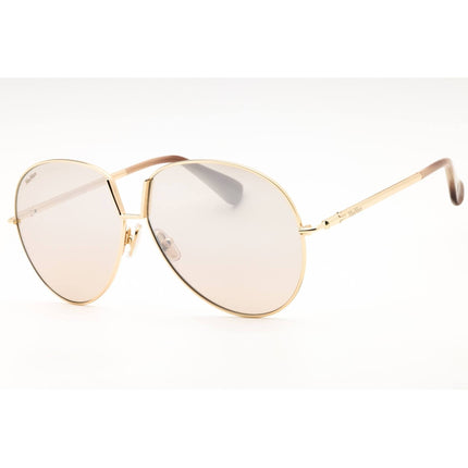 Max Mara Women's Sunglasses - Gold Metal Aviator Shape Full Rim Frame | MM0081 32G ,