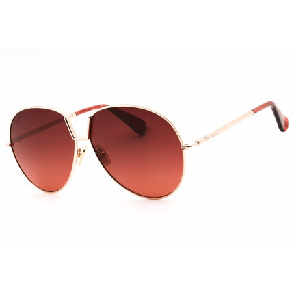 Max Mara Women's Sunglasses - Shiny Rose Gold Aviator Full Rim Frame | MM0081 28F ,