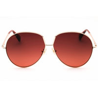 Max Mara Women's Sunglasses - Shiny Rose Gold Aviator Full Rim Frame | MM0081 28F ,