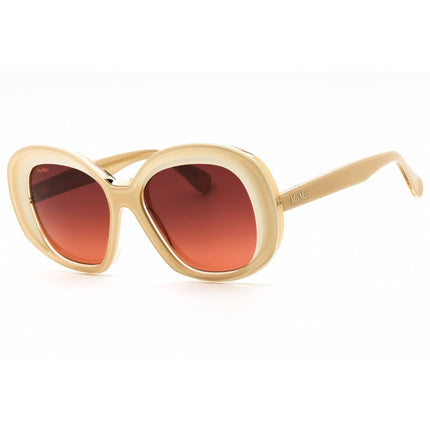 Max Mara Women's Sunglasses - Ivory Acetate Cat Eye Full Rim Frame | MM0087 25F ,