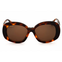 Max Mara Women's Sunglasses - Dark Havana Acetate Oversized Frame | MM0087 52E ,