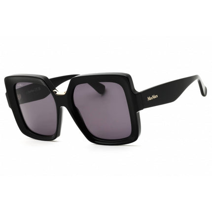 Max Mara Women's Sunglasses - Shiny Black Acetate Oversized Frame | MM0088 01A ,