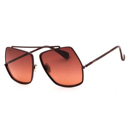 Max Mara Women's Sunglasses - Shiny Bordeaux Metal Oversized Frame | MM0102 69F ,