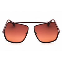 Max Mara Women's Sunglasses - Shiny Bordeaux Metal Oversized Frame | MM0102 69F ,