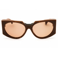 Max Mara Women's Sunglasses - Havana Acetate Cat Eye Full Rim Frame | MM0123 56E ,