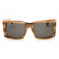 Max Mara Women's Sunglasses - Beige Horn Acetate Oversized Frame | MM0124 60A ,