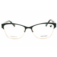 Nine West Women's Eyeglasses - Emerald/Champagne Metal Cat Eye Full Rim | NW8025 340 ,