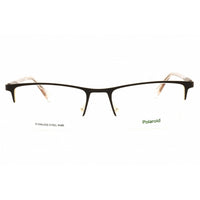 Polaroid Core Unisex Eyeglasses - Matte Brown Gold Half Rim Frame | PLD D599 UFM 00 ,
