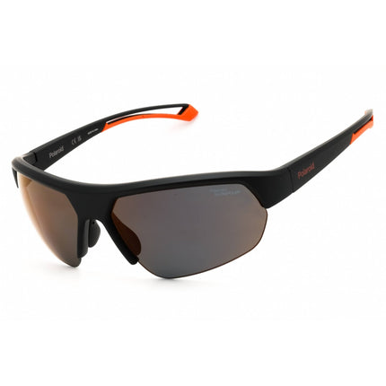 Polaroid Core Men's Sunglasses - Black Plastic Wraparound Frame | PLD 7048/S 08LZ BG ,