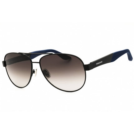 Salvatore Ferragamo Men's Sunglasses - Matte Black Metal Aviator Frame | SF275SN 002 ,