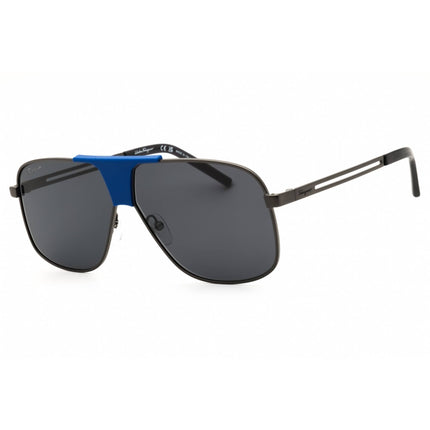 Salvatore Ferragamo Men's Sunglasses - Dark Ruthenium/Blue Full Rim Frame | SF292S 029 ,