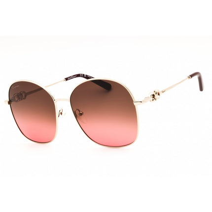 Salvatore Ferragamo Women's Sunglasses - Gold Metal Oversized Full Rim | SF297S 719 ,