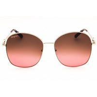 Salvatore Ferragamo Women's Sunglasses - Gold Metal Oversized Full Rim | SF297S 719 ,