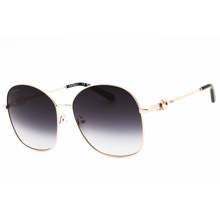Salvatore Ferragamo Women's Sunglasses - Rose Gold Metal Oversized Frame | SF297S 771 ,