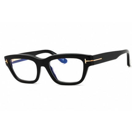 Tom Ford Women's Eyeglasses - Shiny Black Acetate Rectangular Frame | FT6045-B 001 ,