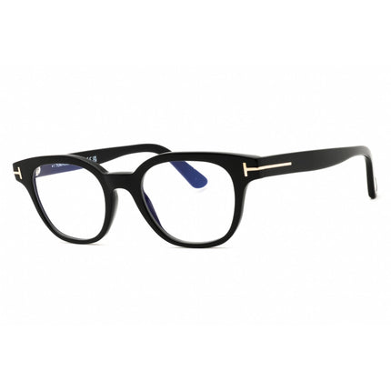 Tom Ford Unisex Eyeglasses - Shiny Black Acetate Square Full Rim Frame | FT6130-B 001 ,