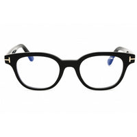 Tom Ford Unisex Eyeglasses - Shiny Black Acetate Square Full Rim Frame | FT6130-B 001 ,