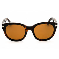 Tom Ford Women's Sunglasses - Dark Havana Acetate Round Full Rim Frame | FT1114 52E ,