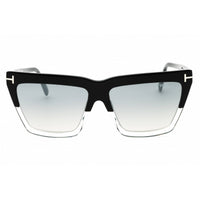 Tom Ford Women's Sunglasses - Black/Clear Acetate Rectangular Frame | FT1110 05C ,