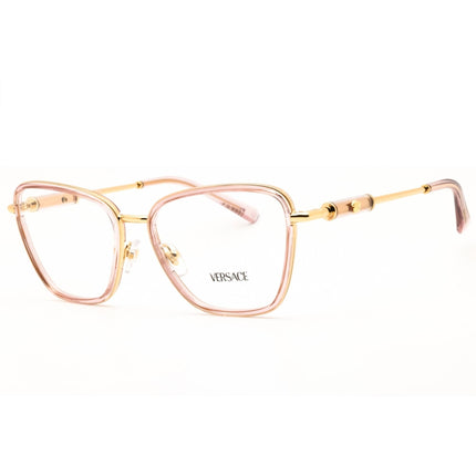 Versace Women's Eyeglasses - Transparent Peach/Gold Cat Eye Frame | 0VE1292 1507 ,