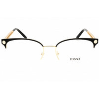 Versace Women's Eyeglasses - Gold/Matte Black Metal Half Rim Frame | 0VE1297 1516 ,