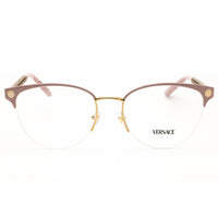Versace Women's Eyeglasses - Pink/Gold Metal Round Half Rim Frame | 0VE1297 1517 ,