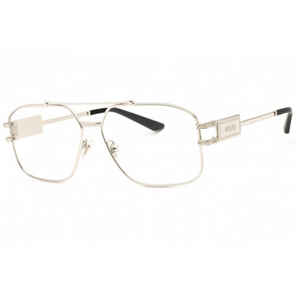 Versace Men's Eyeglasses - Silver Metal Rectangular Full Rim, 57mm | 0VE1302 1000 ,