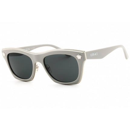 Versace Unisex Sunglasses - Light Grey Metal Rectangular Frame | 0VE2272 549387 ,