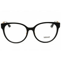 Versace Women's Eyeglasses - Black/Gold Plastic Round Full Rim Frame | 0VE3302D GB1 ,