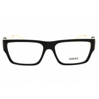Versace Men's Eyeglasses - Black/Gold Rectangular Full Rim Frame | 0VE3359 GB1 ,