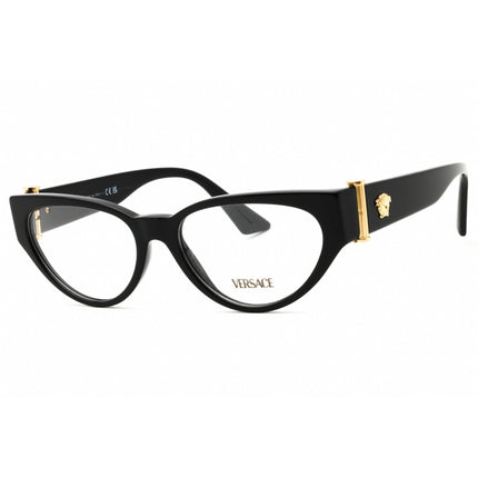 Versace Women's Eyeglasses - Black Acetate Cat Eye Full Rim, 53mm | 0VE3366 GB1 ,