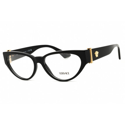 Versace Women's Eyeglasses - Black Acetate Cat Eye Full Rim, 55mm | 0VE3366 GB1 ,