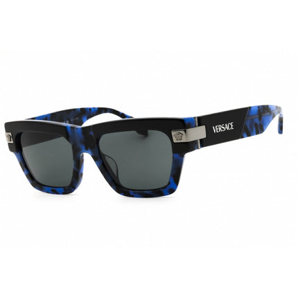 Versace Men's Sunglasses - Havana Blue Acetate Rectangular Frame | 0VE4464F 545887 ,