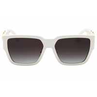 Versace Unisex Sunglasses - White/Gold Rectangular Full Rim Frame | 0VE4483D 314/8G ,