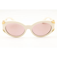 Versace Women's Sunglasses - Milk White/Gold Plastic Oval Frame | VE4503U 55331T ,
