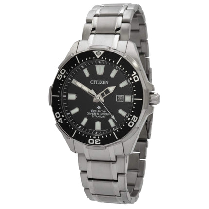 Citizen Men's Bracelet Watch - Promaster Diver Black Dial Titanium | BN0200-56E ,