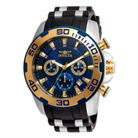 Invicta Men's Chronograph Watch - Pro Diver Steel & Silicone Strap Blue Dial | 22339 ,