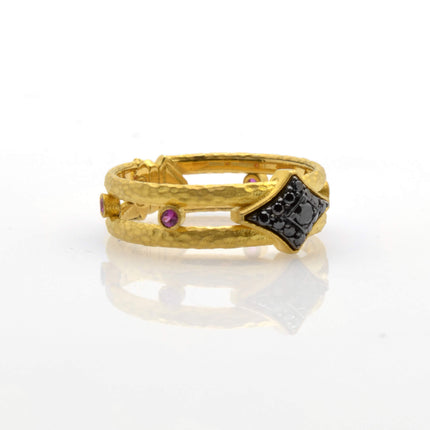 Konstantino Women's Callas 18K Yellow Gold & Diamond Ring DMK01157-18KT-516 ,