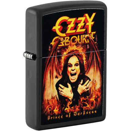 Zippo Pocket Windproof Lighter - Ozzy Osbourne Prince of Darkness Black Finish | 47082 ,