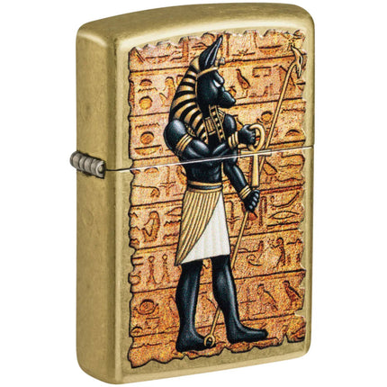 Zippo Pocket Lighter - Guardian of Tombs Design Classic Street Brass Finish | 47177 ,