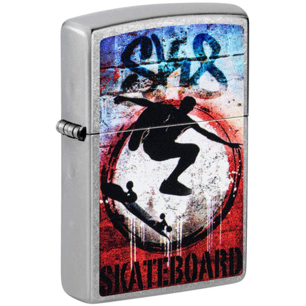 Zippo Pocket Windproof Lighter - Kickflip Design Classic Street Chrome Finish | 47182 ,
