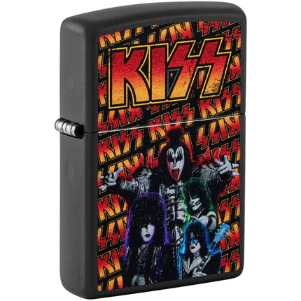 Zippo Pocket Windproof Lighter - Color Image Kiss Design Black Matte Finish | 47202 ,