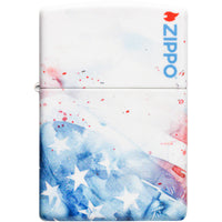 Zippo Pocket Windproof Lighter - American Flag Design 540 Matte Color Finish | 47209 ,