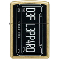 Zippo Windproof Lighter - Def Leppard Logo Color Image Design Street Brass | 47223 ,