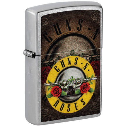 Zippo Windproof Lighter - Guns N' Roses Round Design Street Chrome Finish | 47226 ,