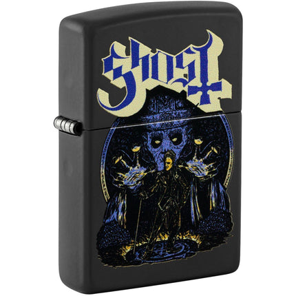 Zippo Windproof Pocket Lighter - Ghost Rock Band Design Black Matte Finish | 47234 ,