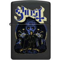 Zippo Windproof Pocket Lighter - Ghost Rock Band Design Black Matte Finish | 47234 ,