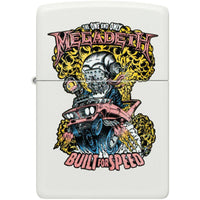Zippo Windproof Lighter - Megadeth Built for Speed Design White Matte Finish | 47237 ,