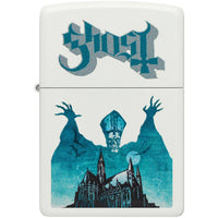 Zippo Windproof Pocket Lighter - Ghost Rock Band Design White Matte Finish | 47246 ,
